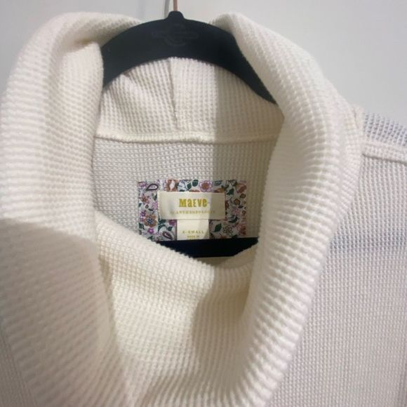 Maeve by Anthropologie Waffle Knit Cream top - Picture 2 of 3